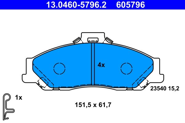 Klocki hamulcowe ATE 13.0460-5796.2