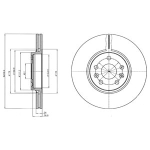 Tarcza hamulcowa DELPHI BG4338