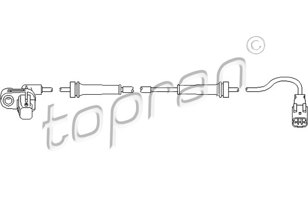 Czujnik ABS TOPRAN 722 800