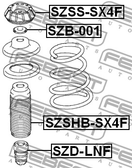 Osłona  miecha powietrznego FEBEST SZSHB-SX4F