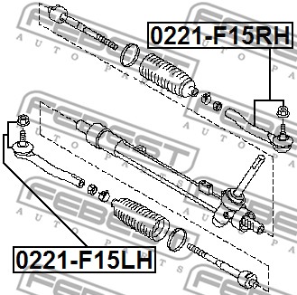 Końcówka drążka kierowniczego FEBEST 0221-F15RH