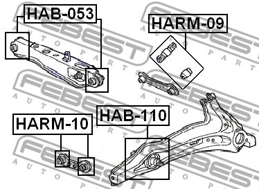Tuleja wahacza FEBEST HAB-053
