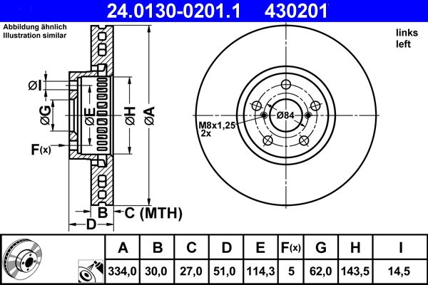 Tarcza hamulcowa ATE 24.0130-0201.1