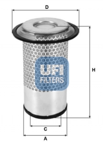 Filtr powietrza UFI 27.555.00