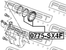 Zestaw naprawczy zacisku FEBEST 0775-SX4F