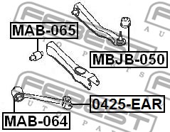 Tuleja wahacza FEBEST MAB-065