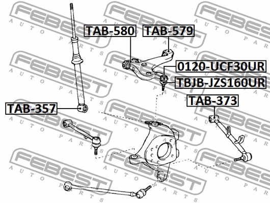Tuleja wahacza FEBEST TAB-579
