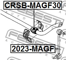 Guma stabilizatora FEBEST CRSB-MAGF30
