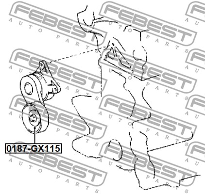Rolka napinacza paska osprzętu FEBEST 0187-GX115