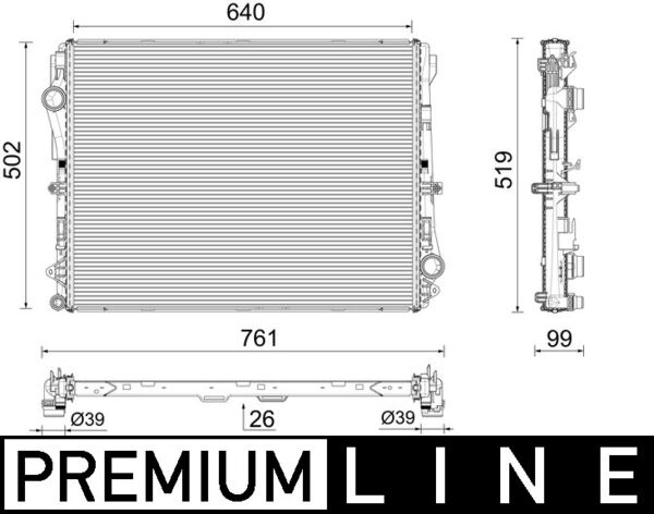 Chłodnica, układ chłodzenia silnika MAHLE CR 2604 000P