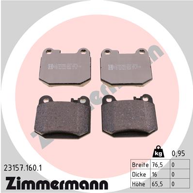 Klocki hamulcowe ZIMMERMANN 23157.160.1