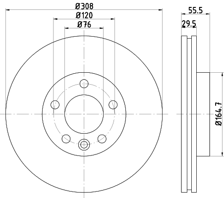 Tarcza hamulcowa HELLA 8DD 355 123-511