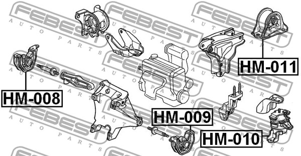 Poduszka silnika FEBEST HM-011