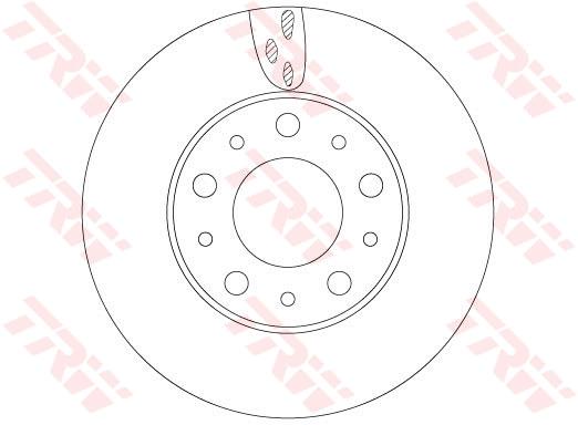Tarcza hamulcowa TRW DF6918S