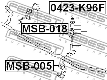 Guma stabilizatora FEBEST MSB-005