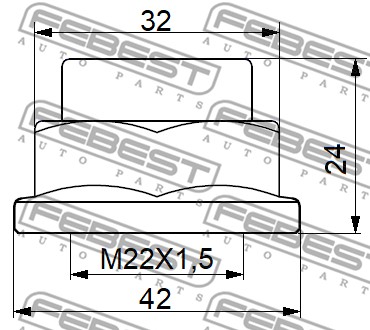 Nakrętka półosi FEBEST 0498-NHUB01
