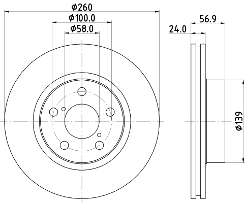 Tarcza hamulcowa HELLA 8DD 355 105-321