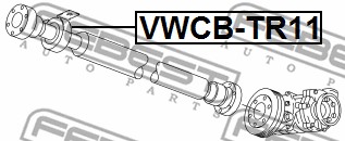 Łożysko podpory wału FEBEST VWCB-TR11