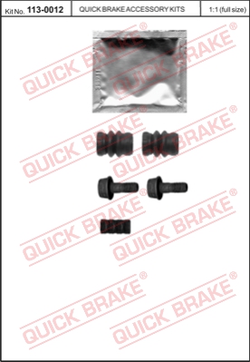 Zestaw naprawczy zacisk hamulcowy QUICK BRAKE 113-0012