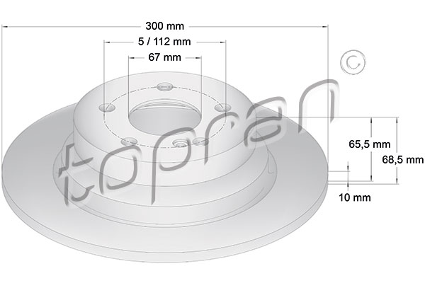 Tarcza hamulcowa TOPRAN 401 054