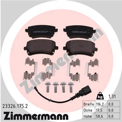Klocki hamulcowe ZIMMERMANN 23326.175.2