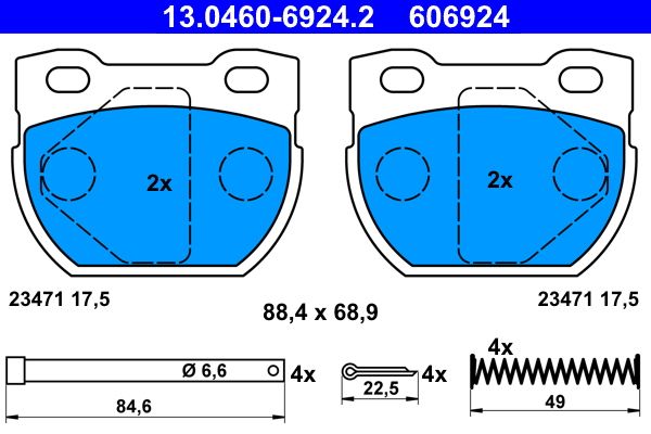 Klocki hamulcowe ATE 13.0460-6924.2