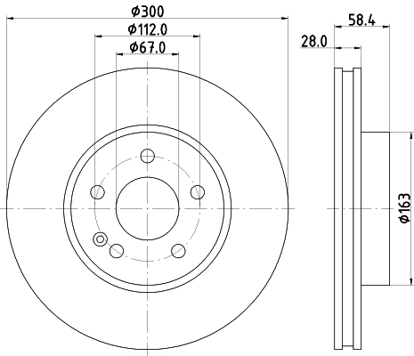 Tarcza hamulcowa HELLA PAGID 8DD 355 128-131