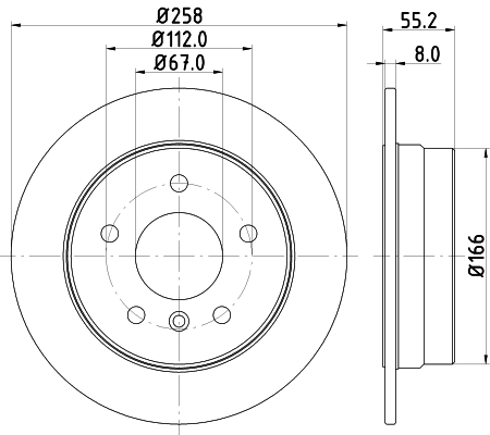 Tarcza hamulcowa HELLA 8DD 355 106-951