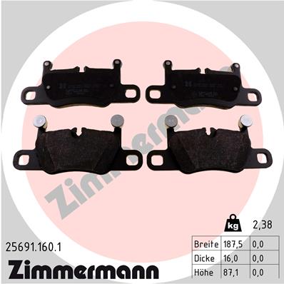 Klocki hamulcowe ZIMMERMANN 25691.160.1