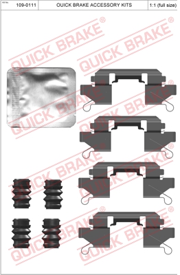 Zestaw akcesoriów montażowych  klocków hamulcowych QUICK BRAKE 109-0111