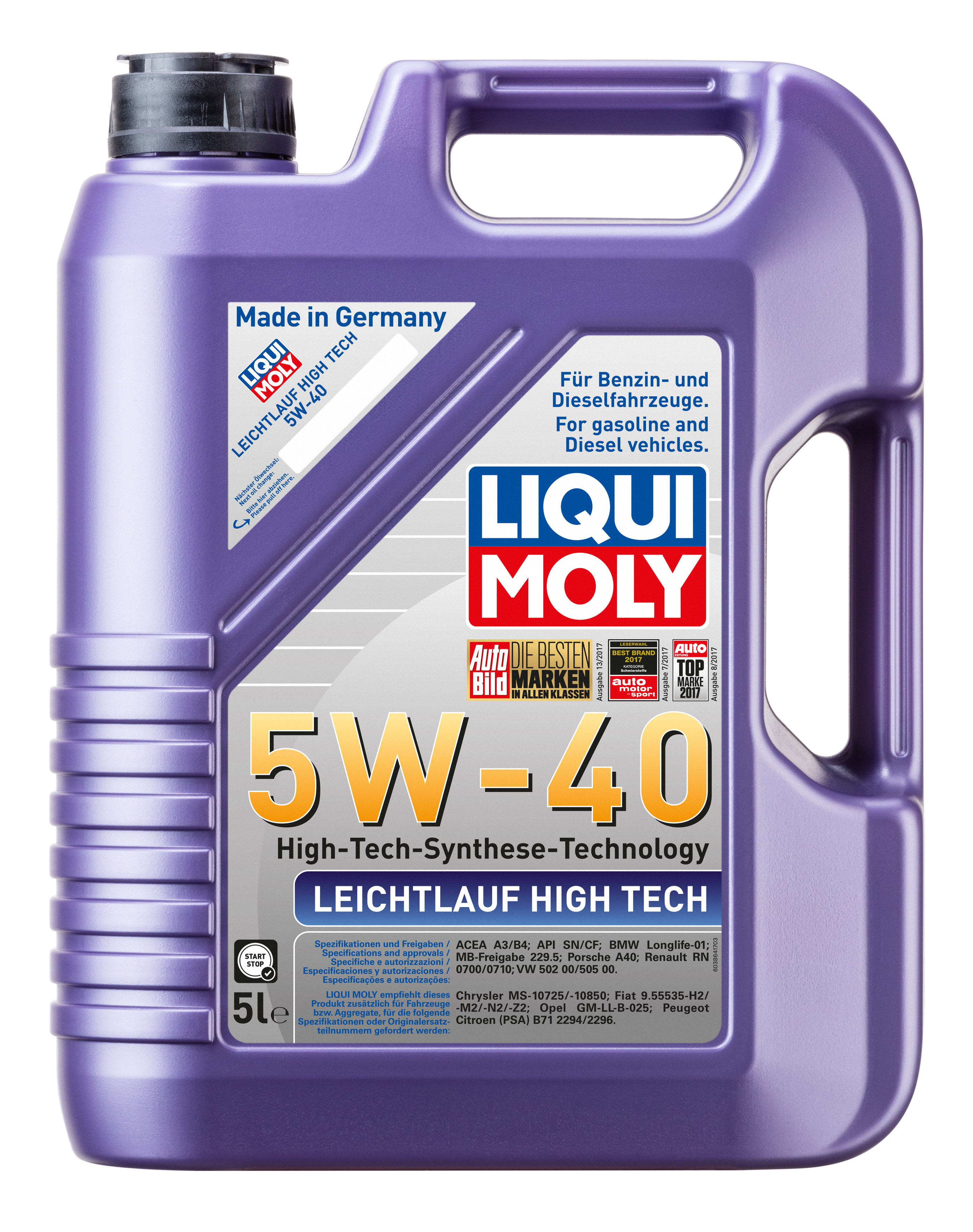 Leichtlauf High Tech 5W-40 5L LIQUI MOLY 2328