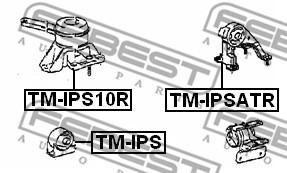 Poduszka silnika FEBEST TM-IPSATR