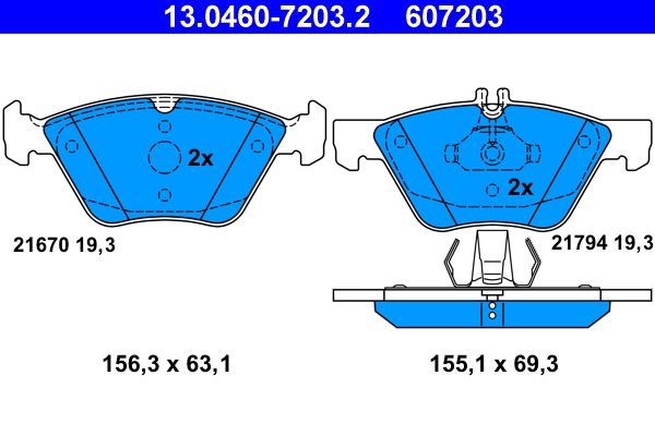 Klocki hamulcowe ATE 13.0460-7203.2