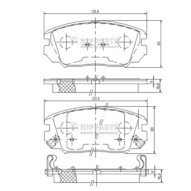 Klocki hamulcowe NIPPARTS N3600543