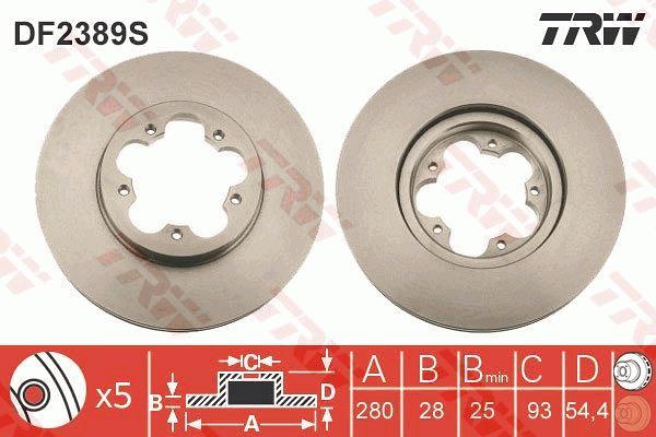 Tarcza hamulcowa TRW DF2389S