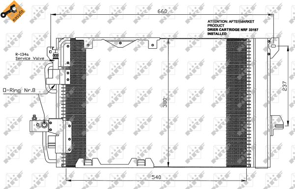 Skraplacz klimatyzacji NRF 35416