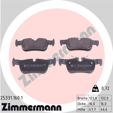 Klocki hamulcowe ZIMMERMANN 25331.160.1