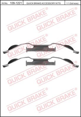 Zestaw akcesoriów montażowych  klocków hamulcowych QUICK BRAKE 109-1221