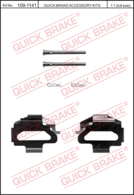 Zestaw akcesoriów montażowych  klocków hamulcowych QUICK BRAKE 109-1141