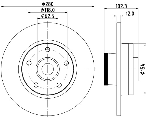 Tarcza hamulcowa HELLA 8DD 355 123-251