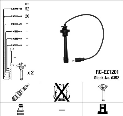 Przewody zapłonowe NGK 0352
