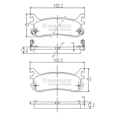 Klocki hamulcowe NIPPARTS J3613012