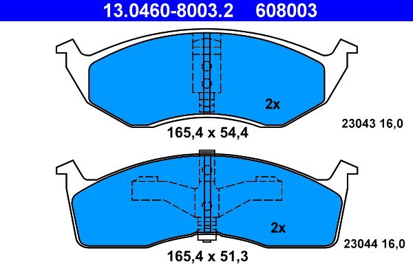 Klocki hamulcowe ATE 13.0460-8003.2