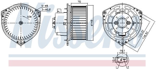 Wentylator wewnętrzny NISSENS 87454