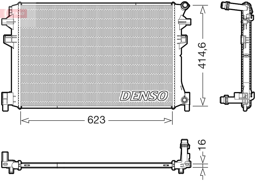 Chłodnica, układ chłodzenia silnika DENSO DRM02048