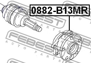 Piasta koła FEBEST 0882-B13MR