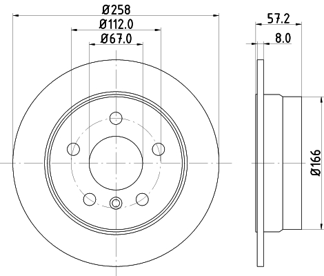 Tarcza hamulcowa HELLA 8DD 355 111-101