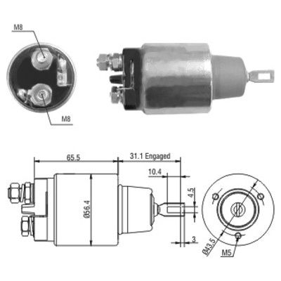 Elektromagnes rozrusznika MEAT & DORIA 46109