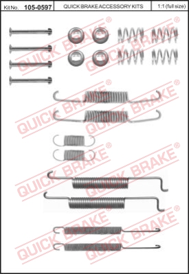 Zestaw dodatków do szczęk hamulcowych QUICK BRAKE 105-0597