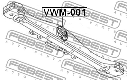 Poduszka automatycznej skrzyni biegów FEBEST VWM-001